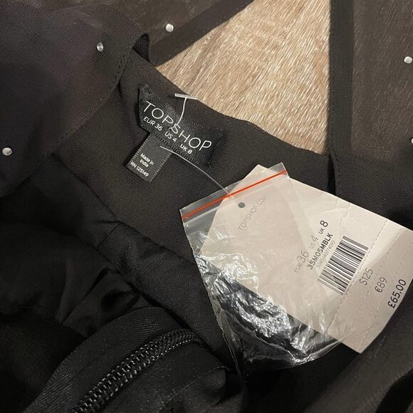 NWT Topshop Crystal Embellished Halter Jumpsuit - Size: 4 - Picture 6 of 16